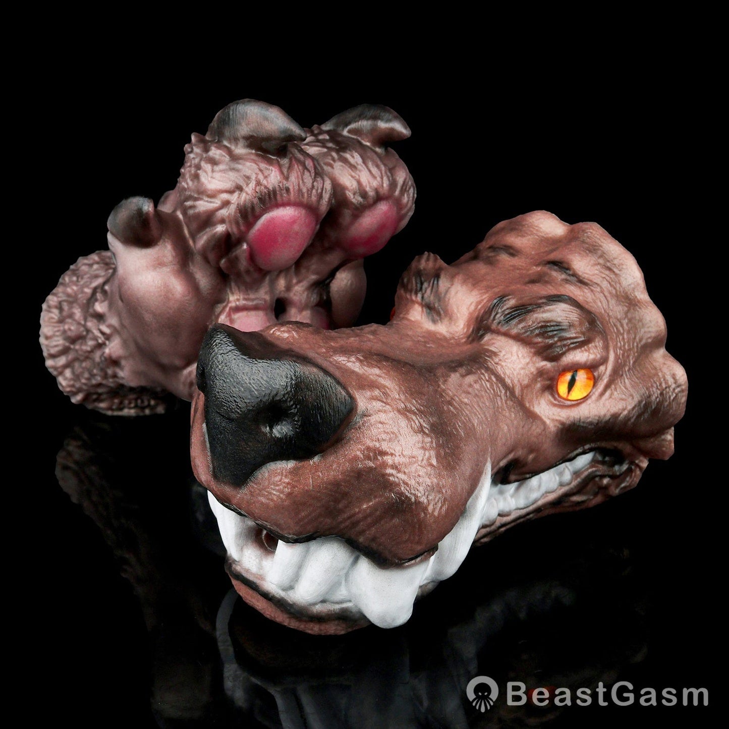 🐺 Jackal Dune: Feral Fantasy Wolf Head Stroker - BeastGasm