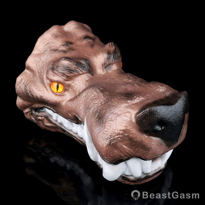 🐺 Jackal Dune: Feral Fantasy Wolf Head Stroker - BeastGasm