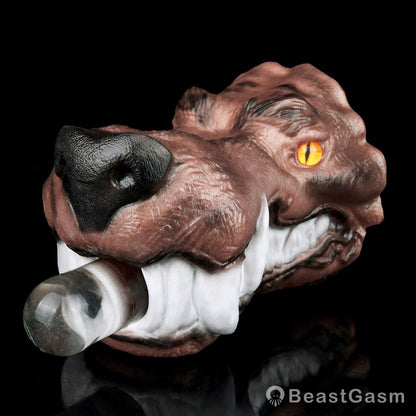🐺 Jackal Dune: Feral Fantasy Wolf Head Stroker - BeastGasm