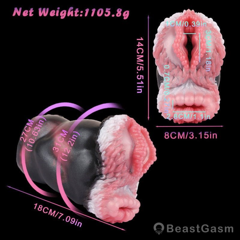 🔥 Kangaroo Pocket Pussy Dual Channels for Intense Pleasure - BeastGasm