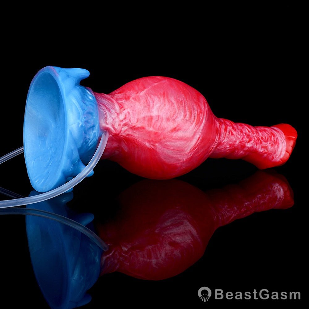 Karkadann Inflatable Ejaculating Dildo – Legendary Stretch & Squirt - BeastGasm