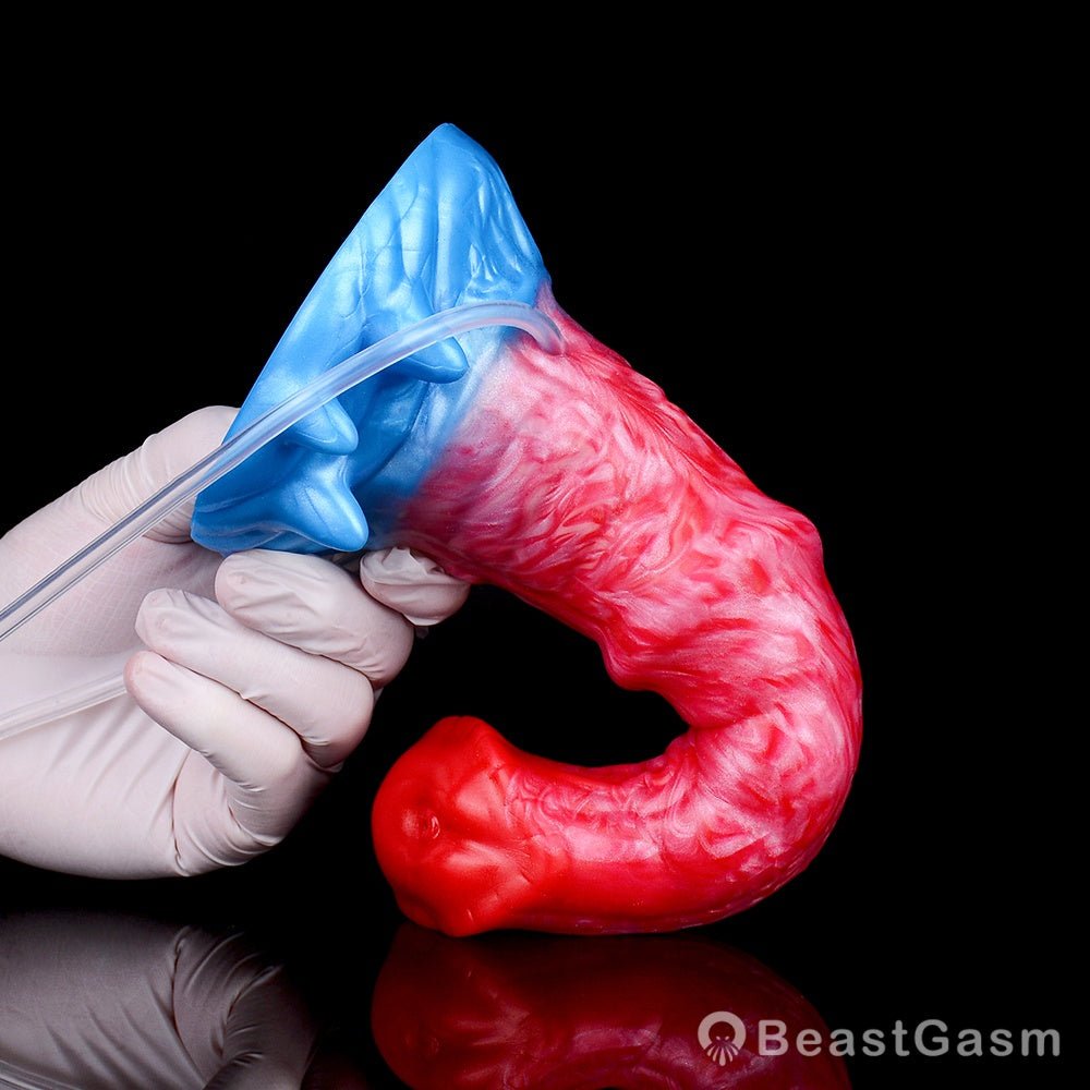 Karkadann Inflatable Ejaculating Dildo – Legendary Stretch & Squirt - BeastGasm