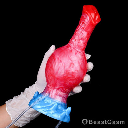 Karkadann Inflatable Ejaculating Dildo – Legendary Stretch & Squirt - BeastGasm