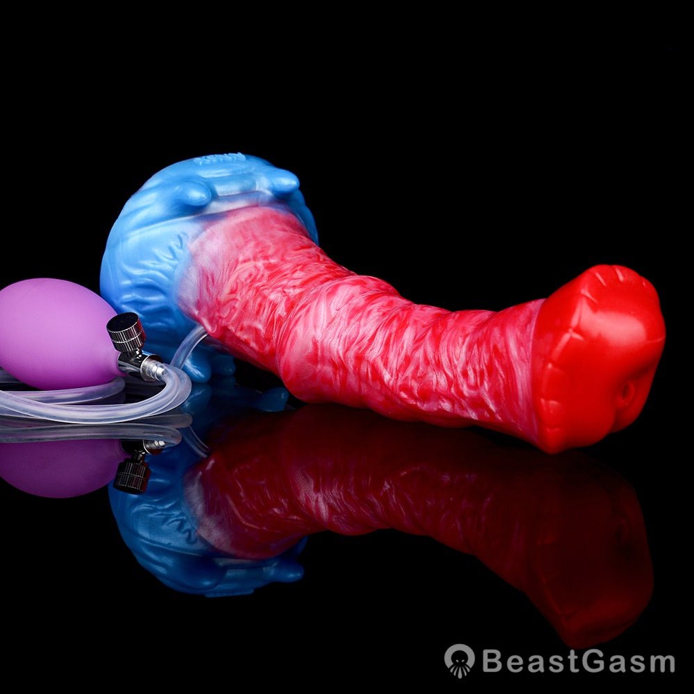 Karkadann Inflatable Ejaculating Dildo – Legendary Stretch & Squirt - BeastGasm
