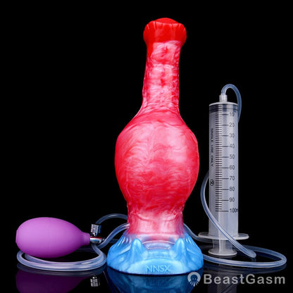Karkadann Inflatable Ejaculating Dildo – Legendary Stretch & Squirt - BeastGasm