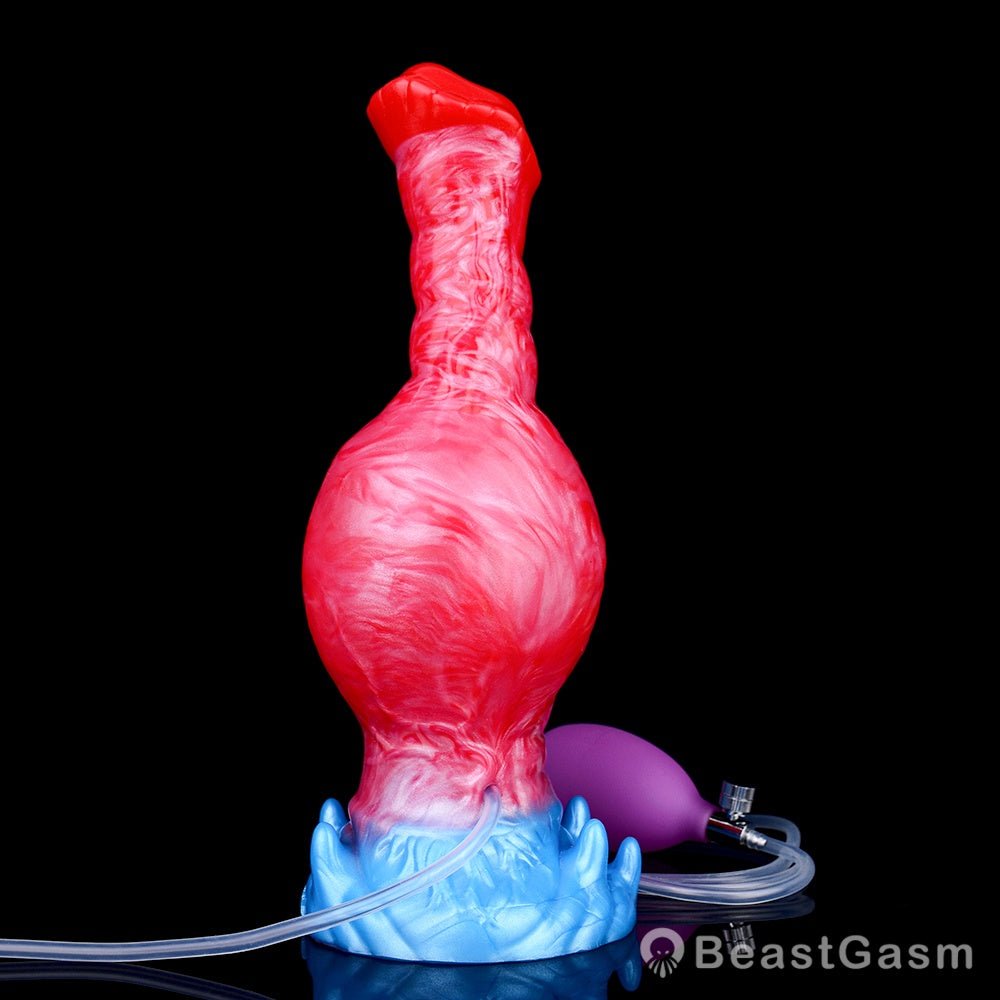 Karkadann Inflatable Ejaculating Dildo – Legendary Stretch & Squirt - BeastGasm