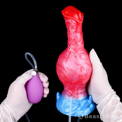 Karkadann Inflatable Ejaculating Dildo – Legendary Stretch & Squirt - BeastGasm