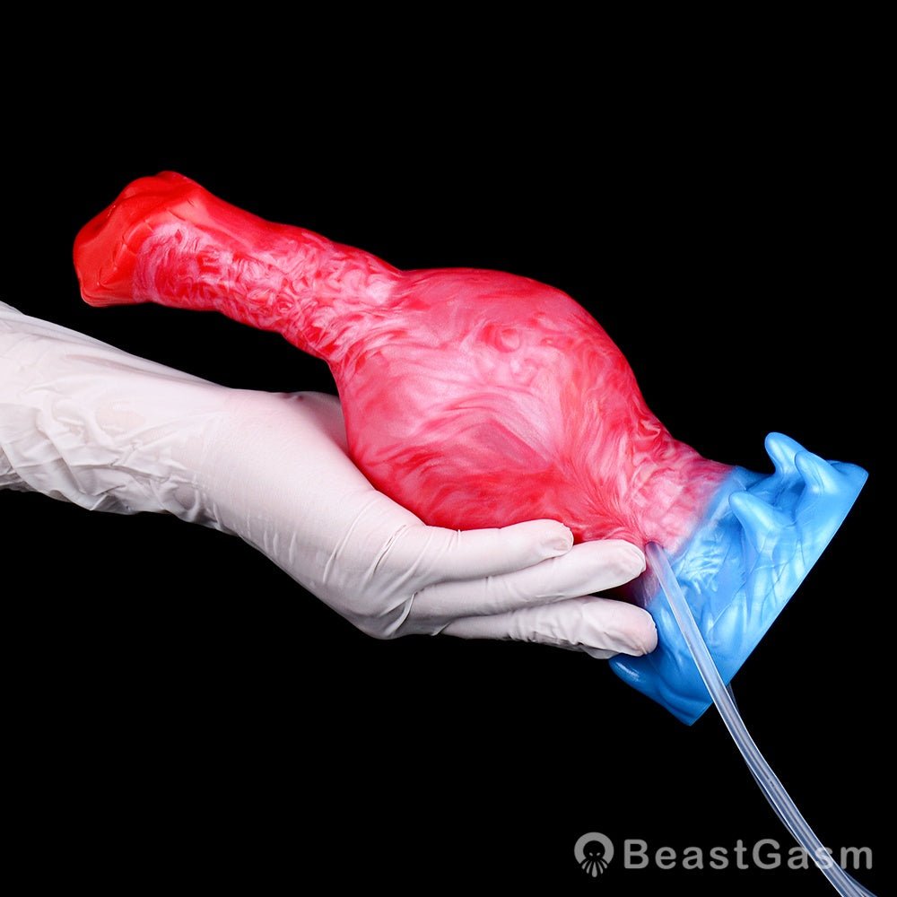 Karkadann Inflatable Ejaculating Dildo – Legendary Stretch & Squirt - BeastGasm