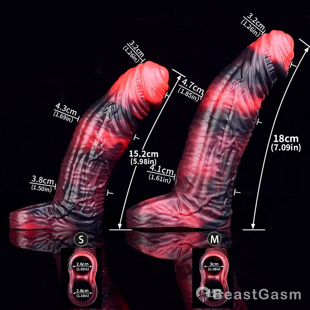 Kavan Crimson Cock Sleeve – Stretchable, Lifelike, Intense - BeastGasm