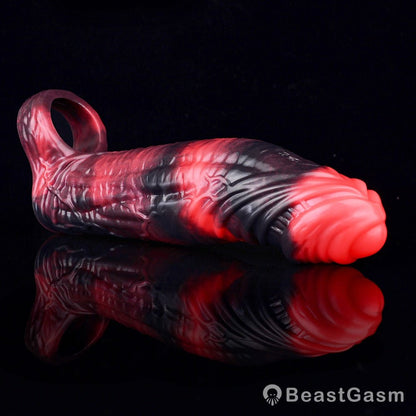 Kavan Crimson Cock Sleeve – Stretchable, Lifelike, Intense - BeastGasm