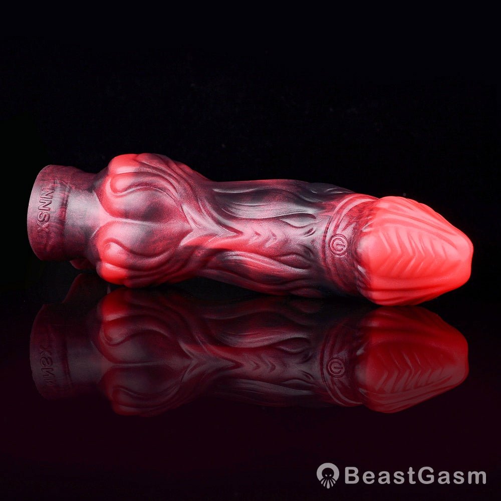 Kert Dragon Cock Sleeve – Bold Red & Black Fantasy Toy - BeastGasm