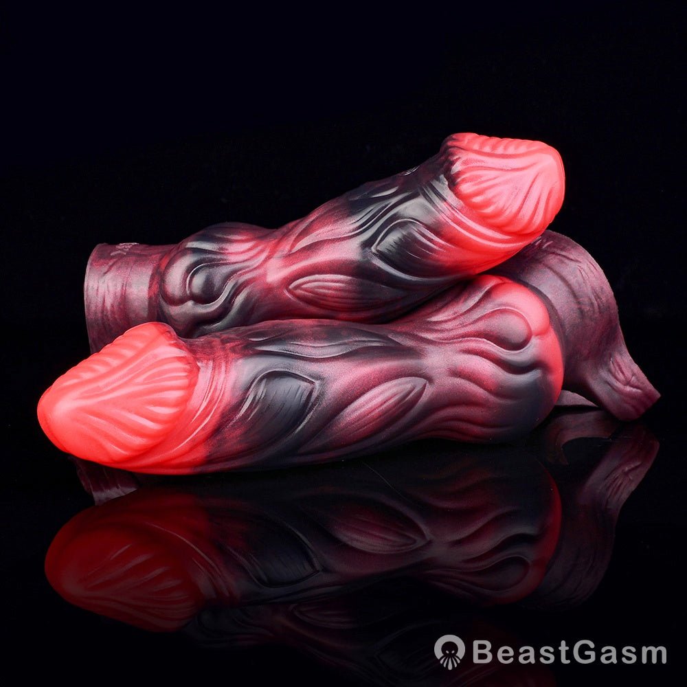 Kert Dragon Cock Sleeve – Bold Red & Black Fantasy Toy - BeastGasm