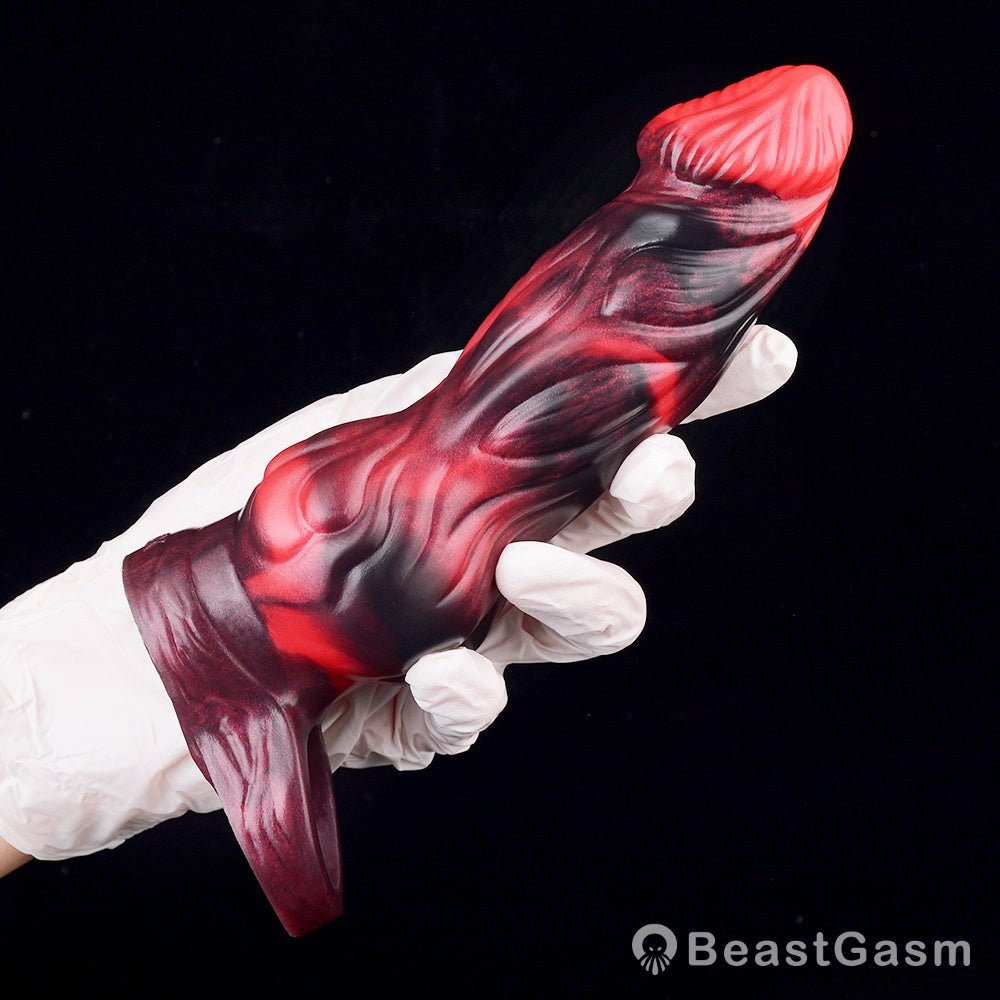 Kert Dragon Cock Sleeve – Bold Red & Black Fantasy Toy - BeastGasm