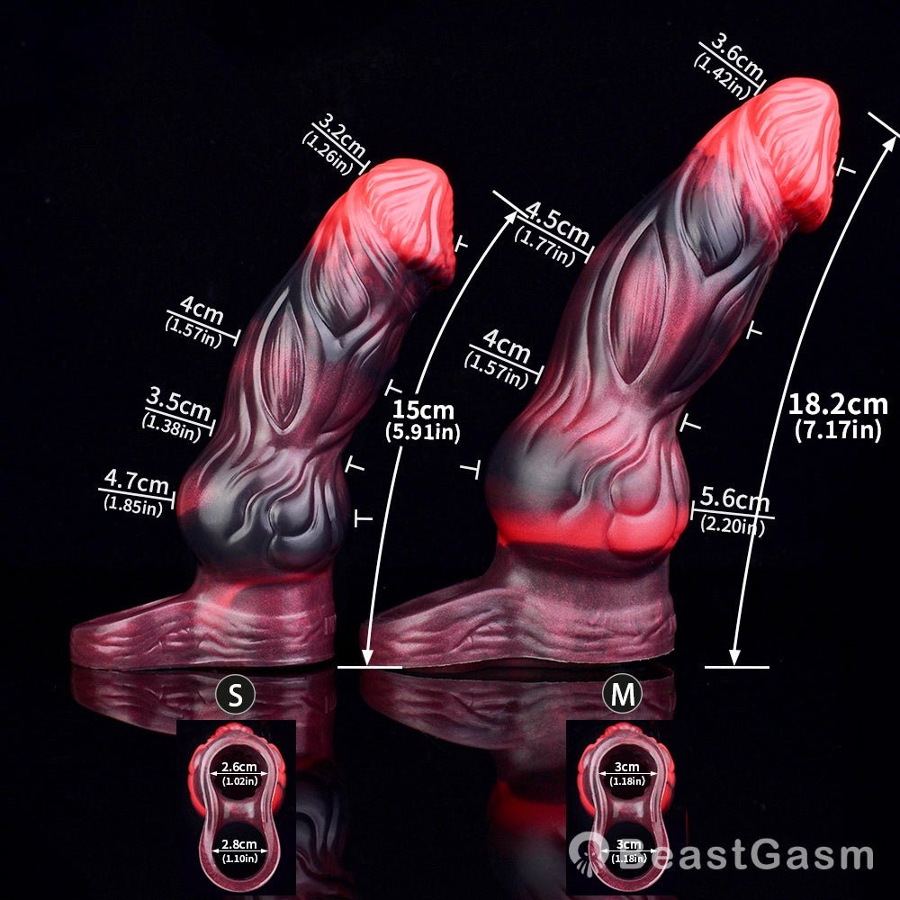 Kert Dragon Cock Sleeve – Bold Red & Black Fantasy Toy - BeastGasm