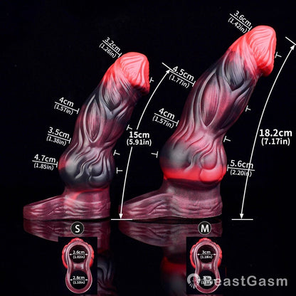 Kert Dragon Cock Sleeve – Bold Red & Black Fantasy Toy - BeastGasm