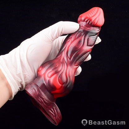 Kert Dragon Cock Sleeve – Bold Red & Black Fantasy Toy - BeastGasm