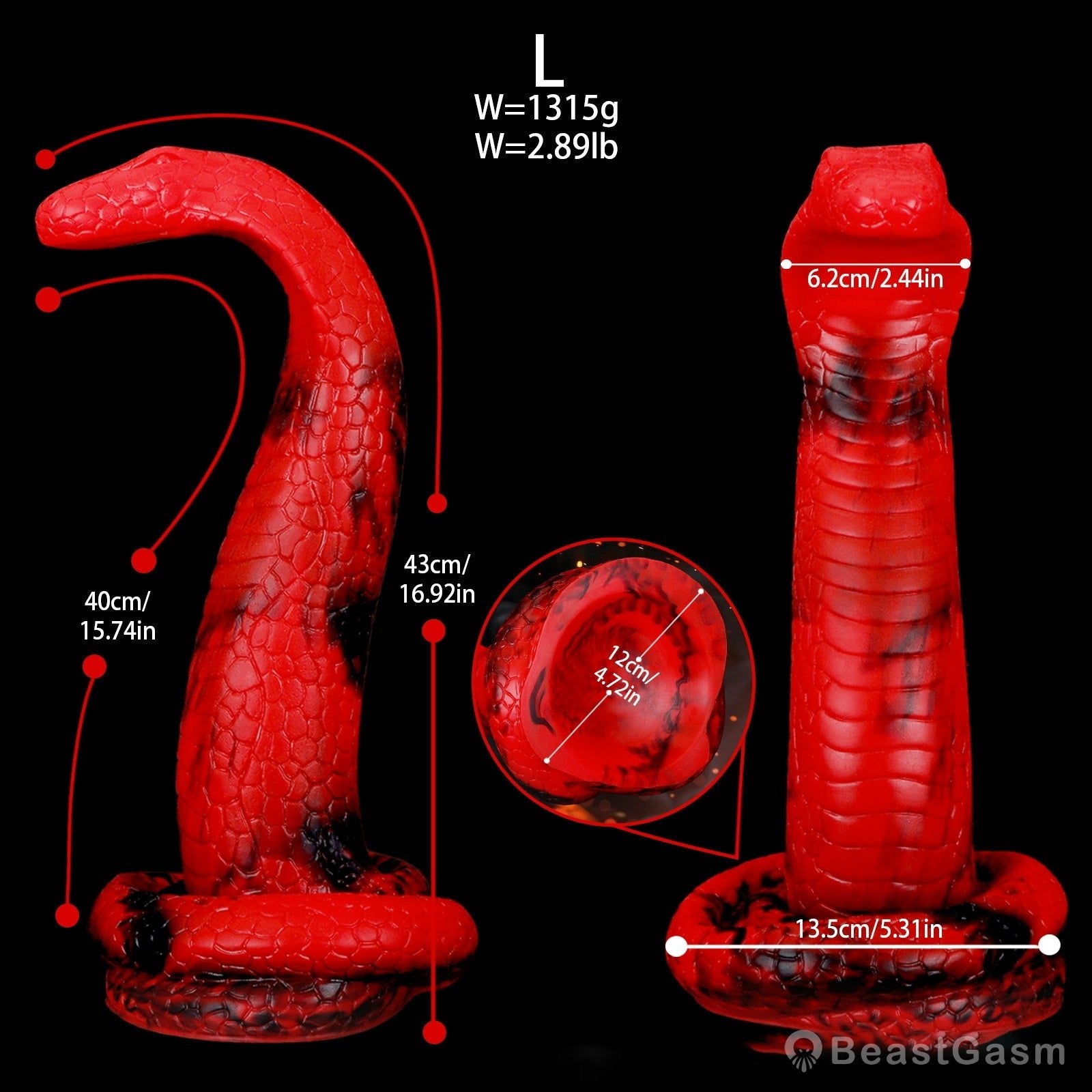 King Cobra Fantasy Dildo – Slither Into Ecstasy - BeastGasm