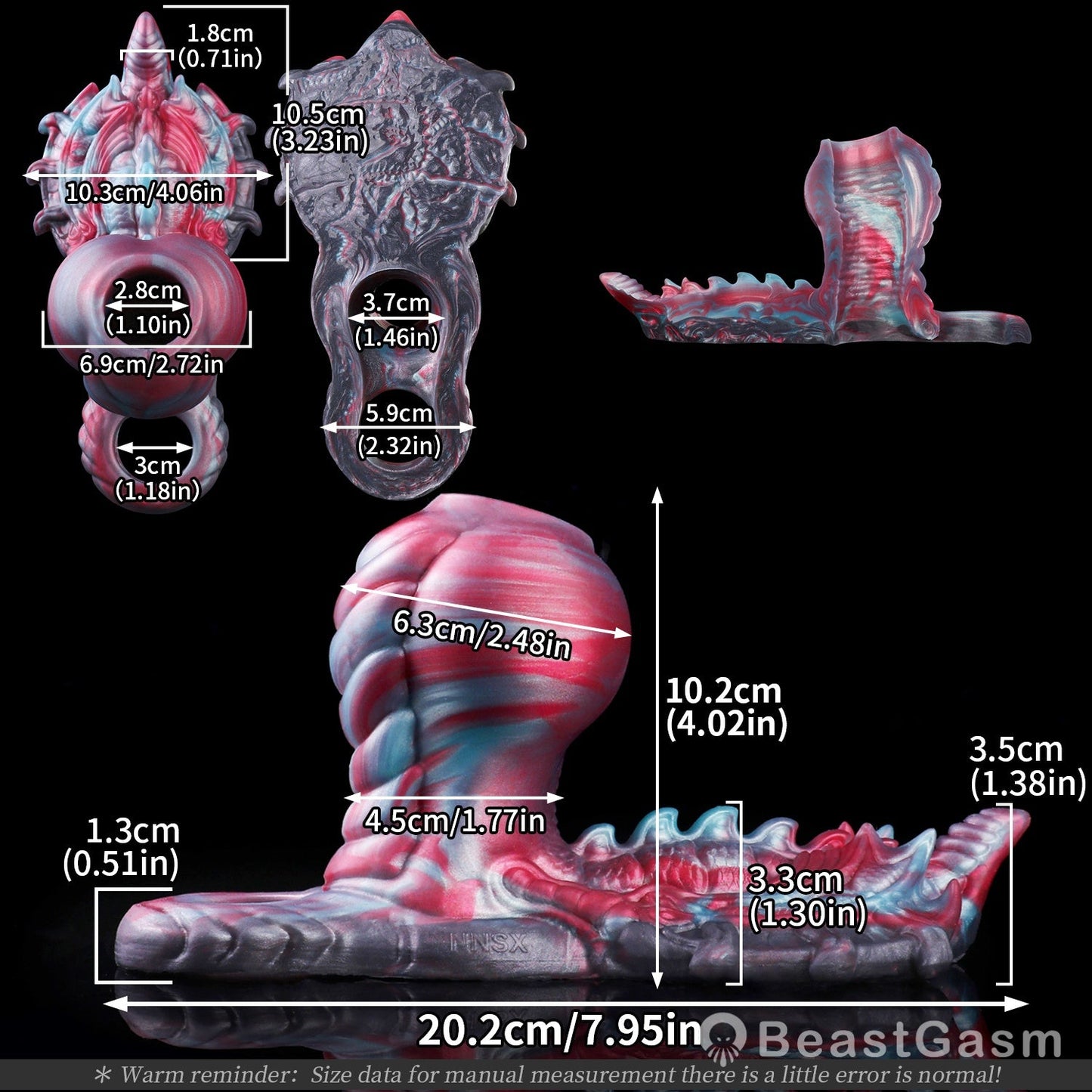 🐩 Knotfang Beast Knot Fantasy Cock Sleeve with Grinder - BeastGasm