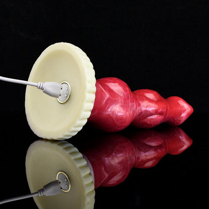 🐶Knotted Dog Vibrator – 7.87” Fantasy Dildo with Suction & Vibes - BeastGasm