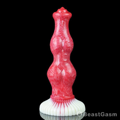 🐶Knotted Dog Vibrator – 7.87” Fantasy Dildo with Suction & Vibes - BeastGasm
