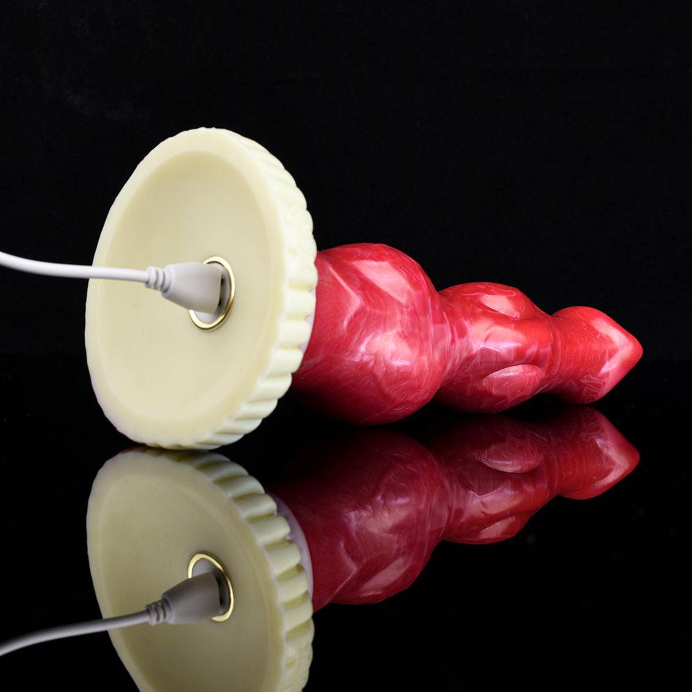 🐶Knotted Dog Vibrator – 7.87” Fantasy Dildo with Suction & Vibes - BeastGasm