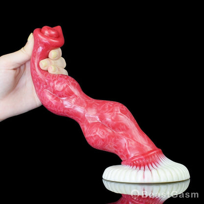 🐶Knotted Dog Vibrator – 7.87” Fantasy Dildo with Suction & Vibes - BeastGasm