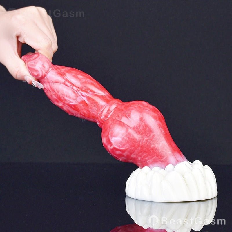 🐶 Knotted Fantasy Dog Dildo – Intense Stretch & Play - BeastGasm