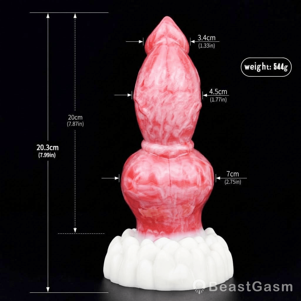 🐶 Knotted Fantasy Dog Dildo – Intense Stretch & Play - BeastGasm