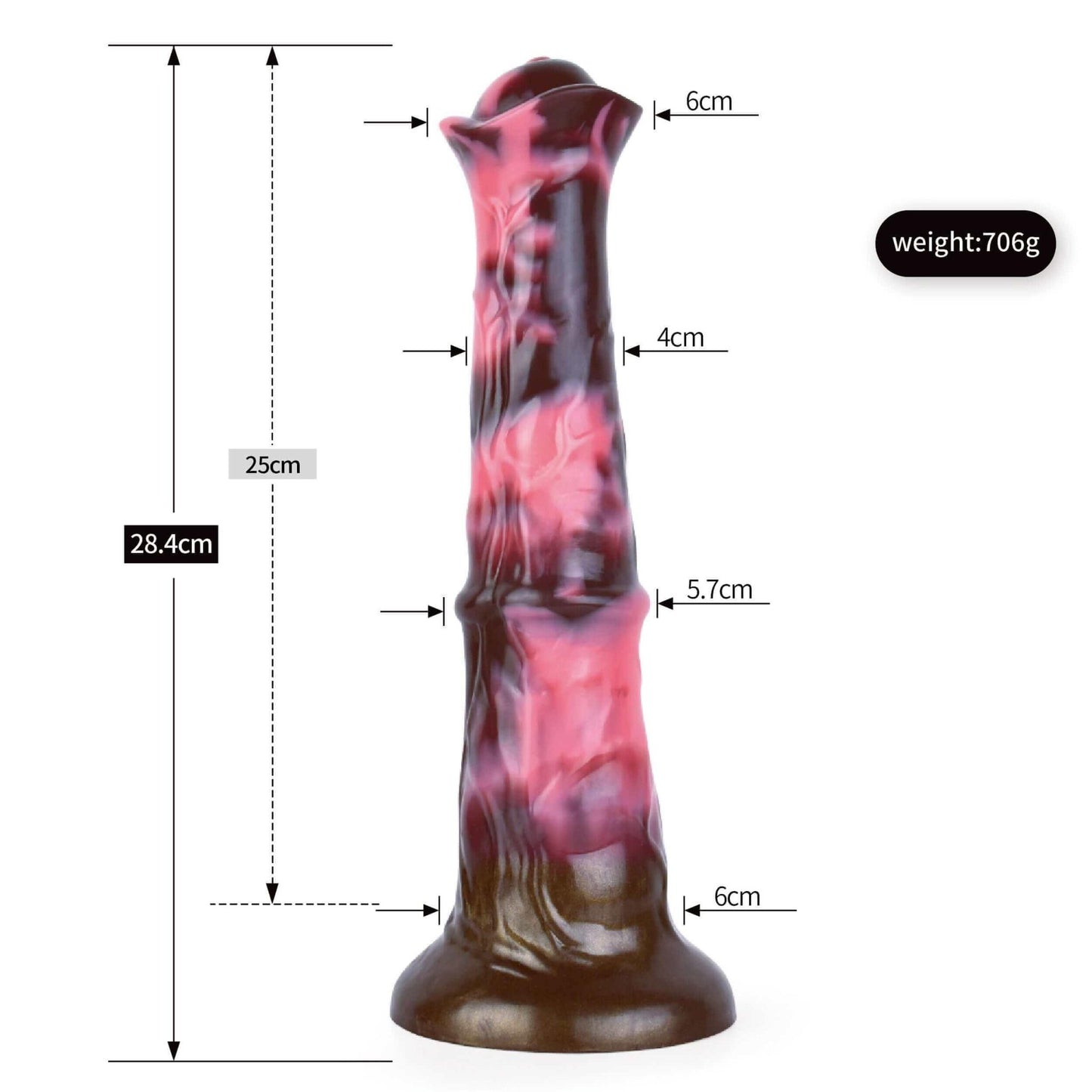 Large Realistic Horse Dildo – 11.2” Silicone Stallion Toy - BeastGasm