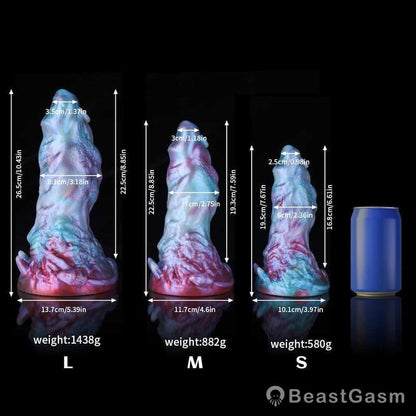 Leo Gradient Blue Purple Fantasy Dildo - BeastGasm