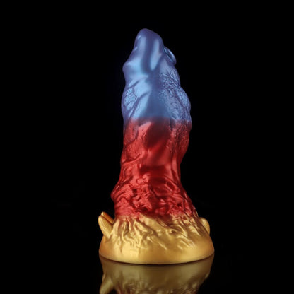 Leo Gradient Red Purple Gold Fantasy Dildo - BeastGasm