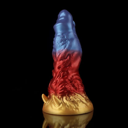 Leo Gradient Red Purple Gold Fantasy Dildo - BeastGasm