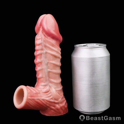 ⚔️ Leo Muscle-Flex Cock Sleeve | Dual-Channel Stamina Lock - BeastGasm