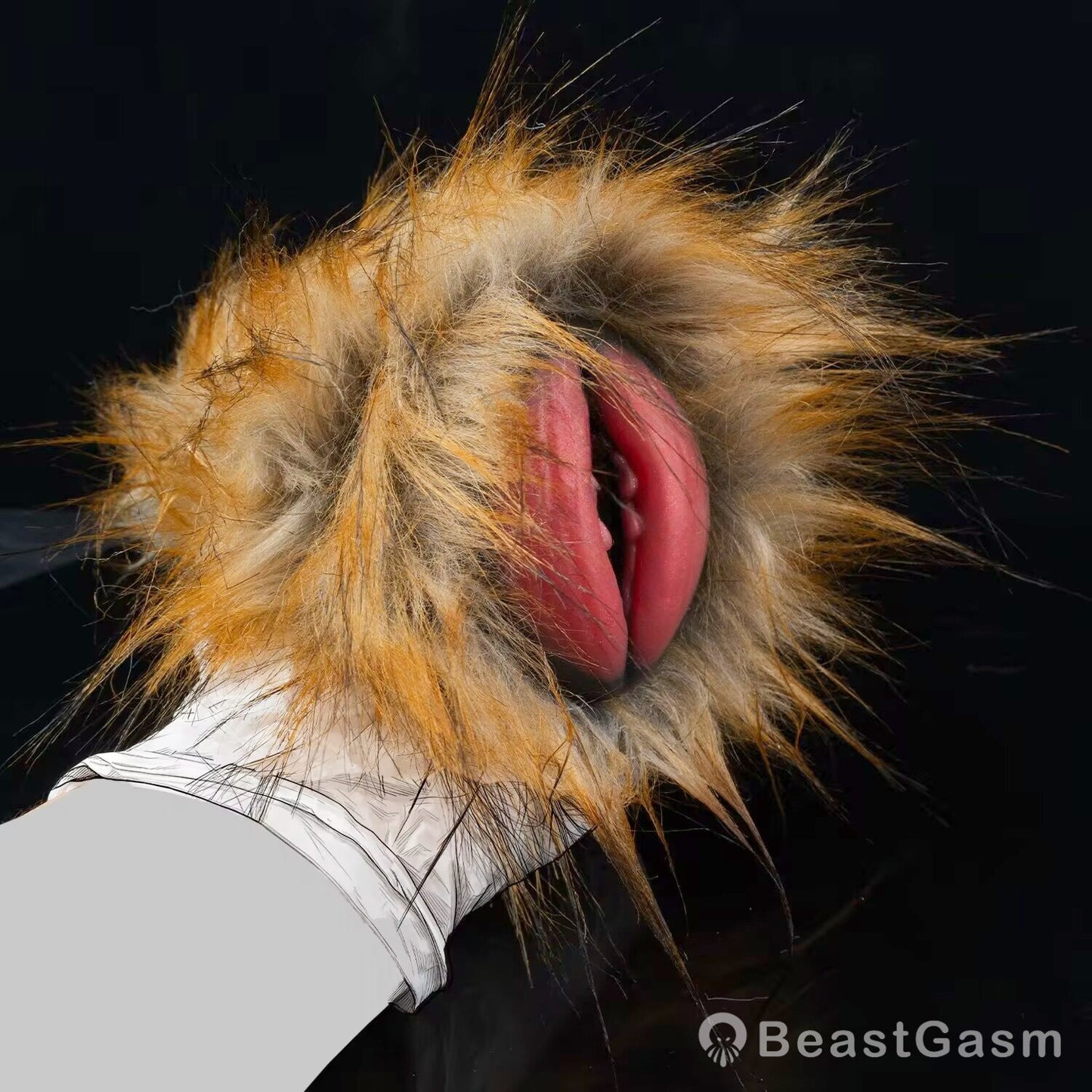 🦁 Lioness Fury Pocket Pussy | Removable Fur Male Masturbator - BeastGasm
