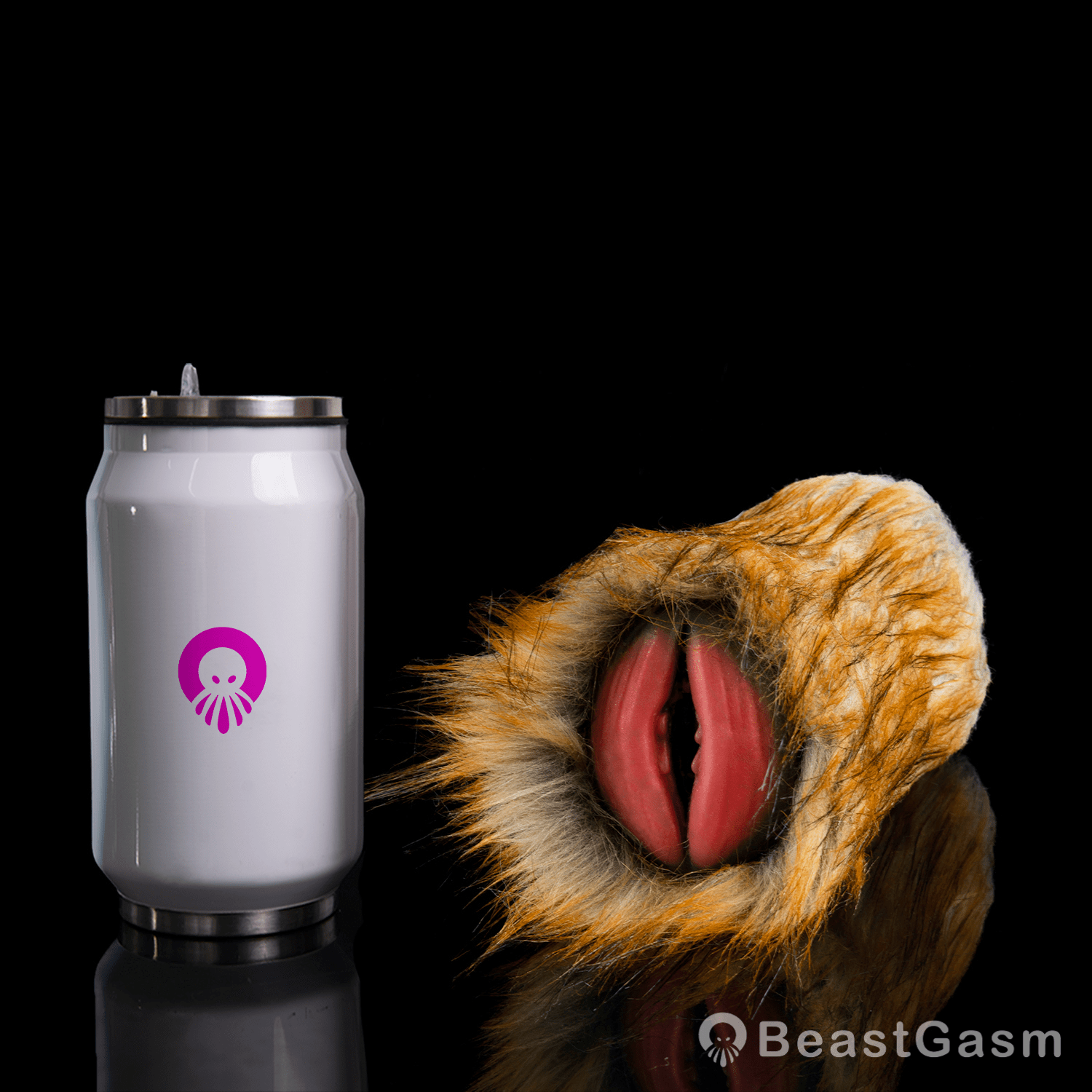 🦁 Lioness Fury Pocket Pussy | Removable Fur Male Masturbator - BeastGasm