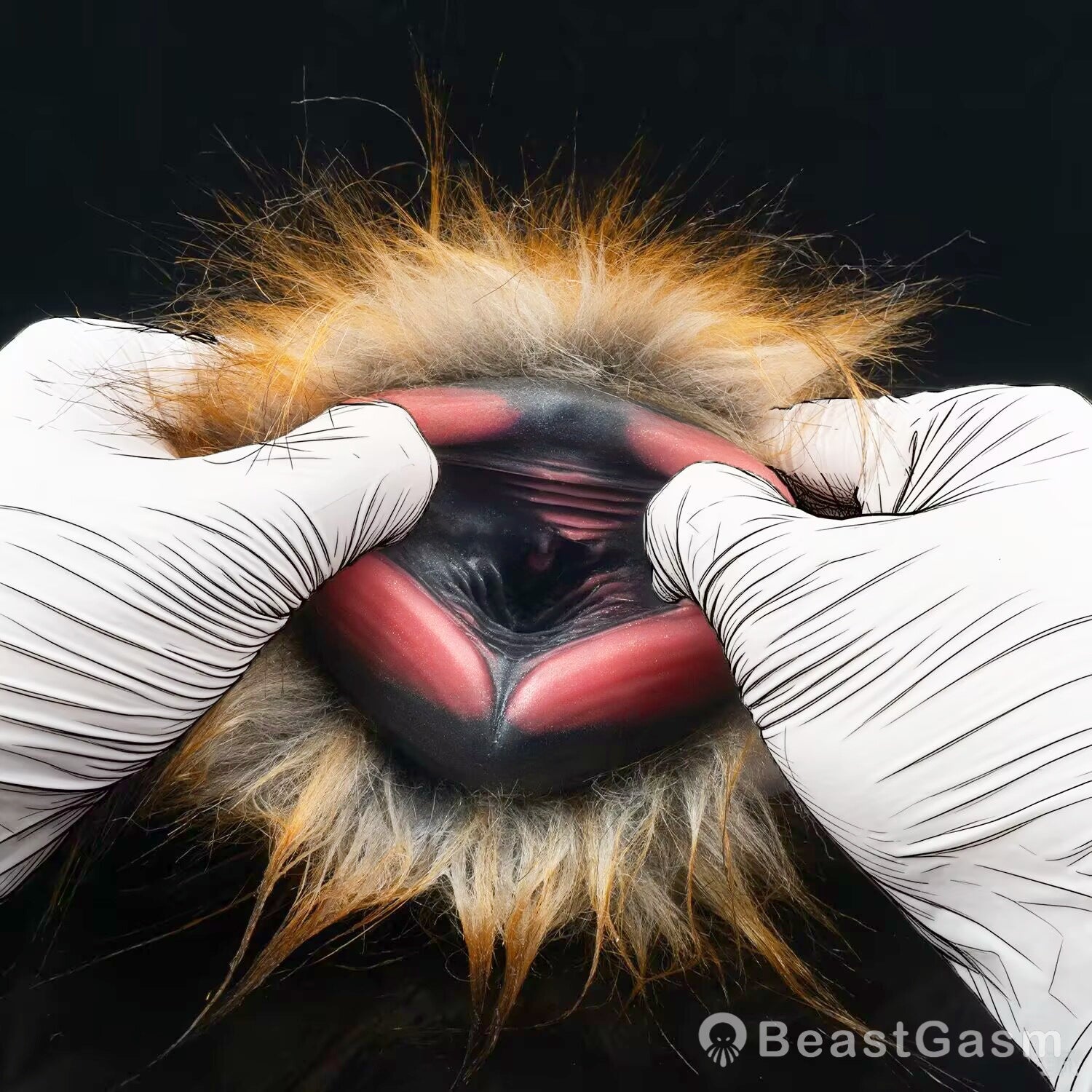 🦁 Lioness Fury Pocket Pussy | Removable Fur Male Masturbator - BeastGasm
