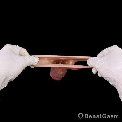 🦅 Liti Muscle-Flex Platinum Silicone Cock Sleeve - BeastGasm