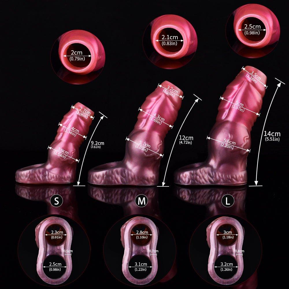 Lodsmok - Dragon Knot Penis Extender, Ribbed Monster Fantasy Sleeve - BeastGasm