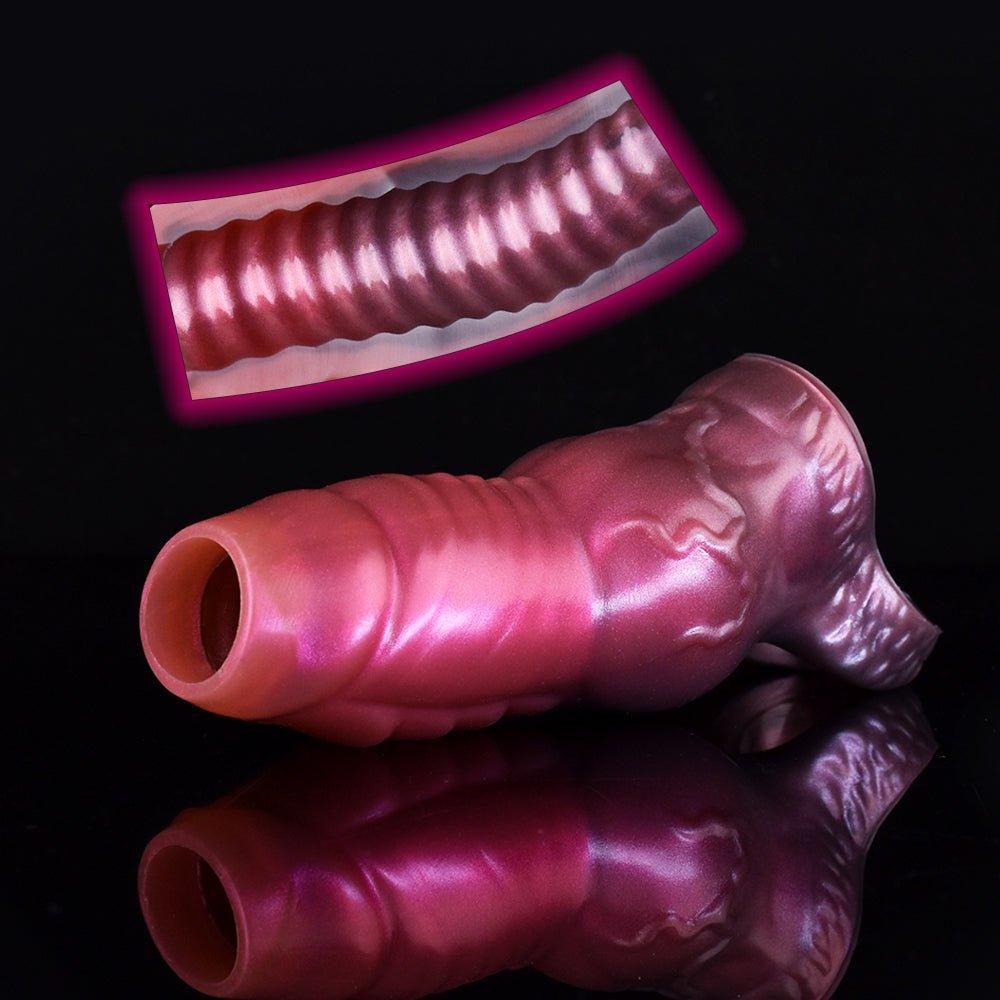 Lodsmok - Dragon Knot Penis Extender, Ribbed Monster Fantasy Sleeve - BeastGasm