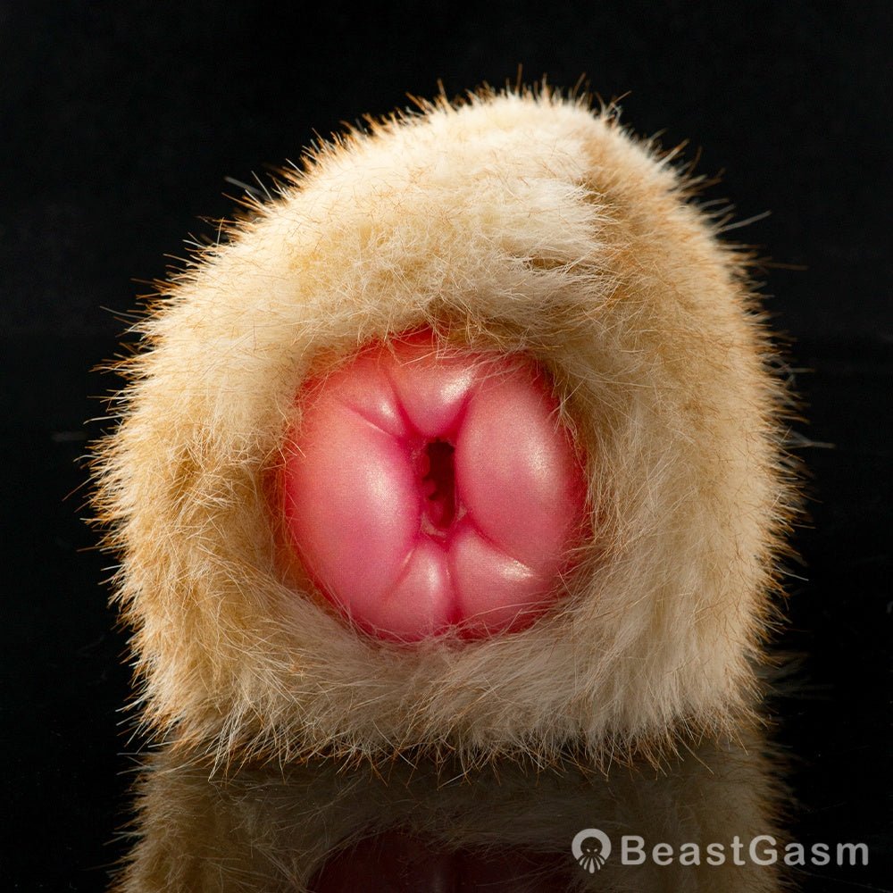 🐰 Lop Rabbit Furry Pocket Pussy | Snap-Off Plush Male Masturbator - BeastGasm