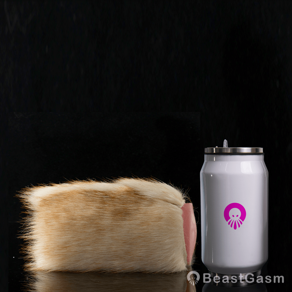 🐰 Lop Rabbit Furry Pocket Pussy | Snap-Off Plush Male Masturbator - BeastGasm