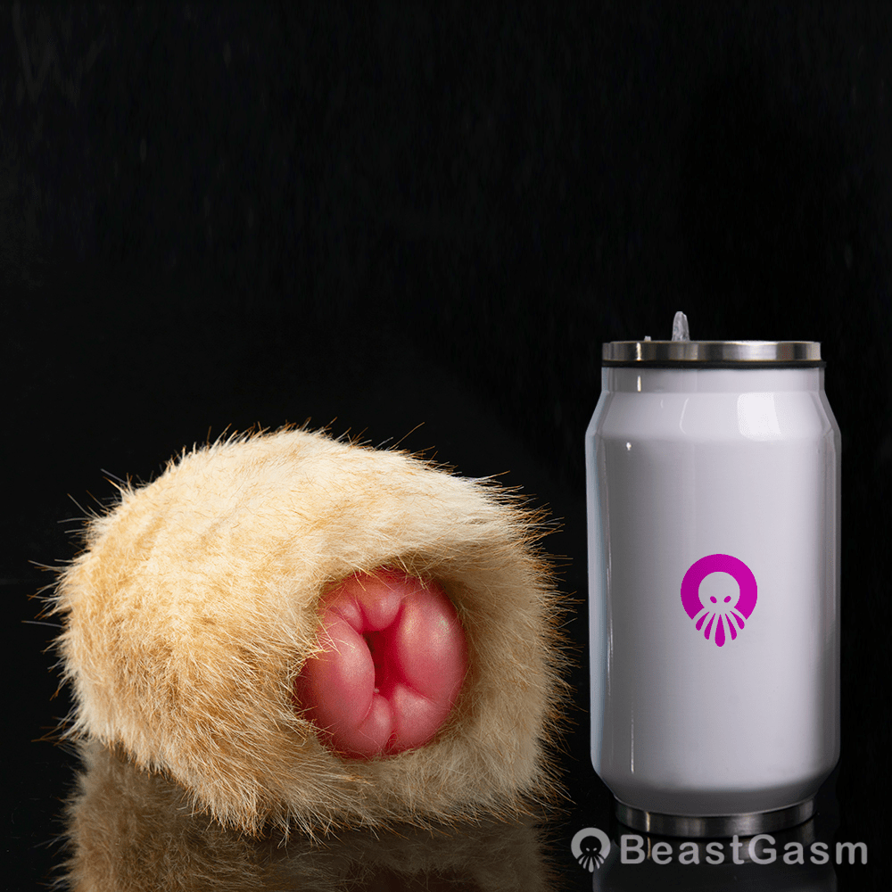 🐰 Lop Rabbit Furry Pocket Pussy | Snap-Off Plush Male Masturbator - BeastGasm