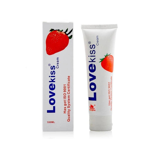 LoveKiss Strawberry Cream Water - Based Lube - BeastGasm