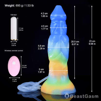 👹 Luminous Monster Vibrator - Remote Control Vibrating Fantasy - BeastGasm