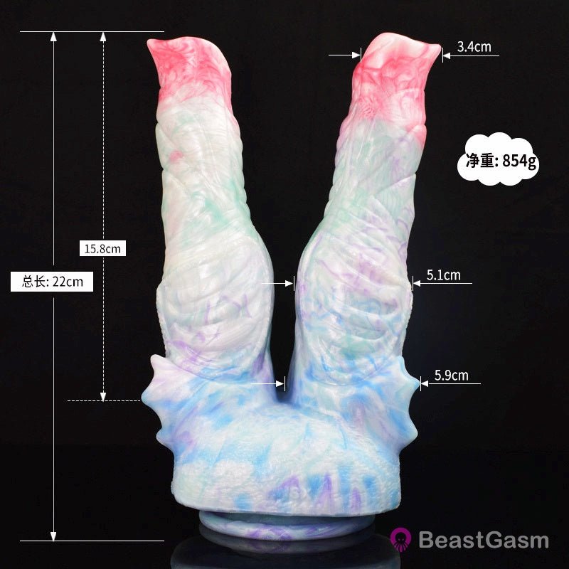 🐎 Lumithorn - 7.8 - Inch Two - Hole Horse Dildo & Minotaur Butt Plug - BeastGasm