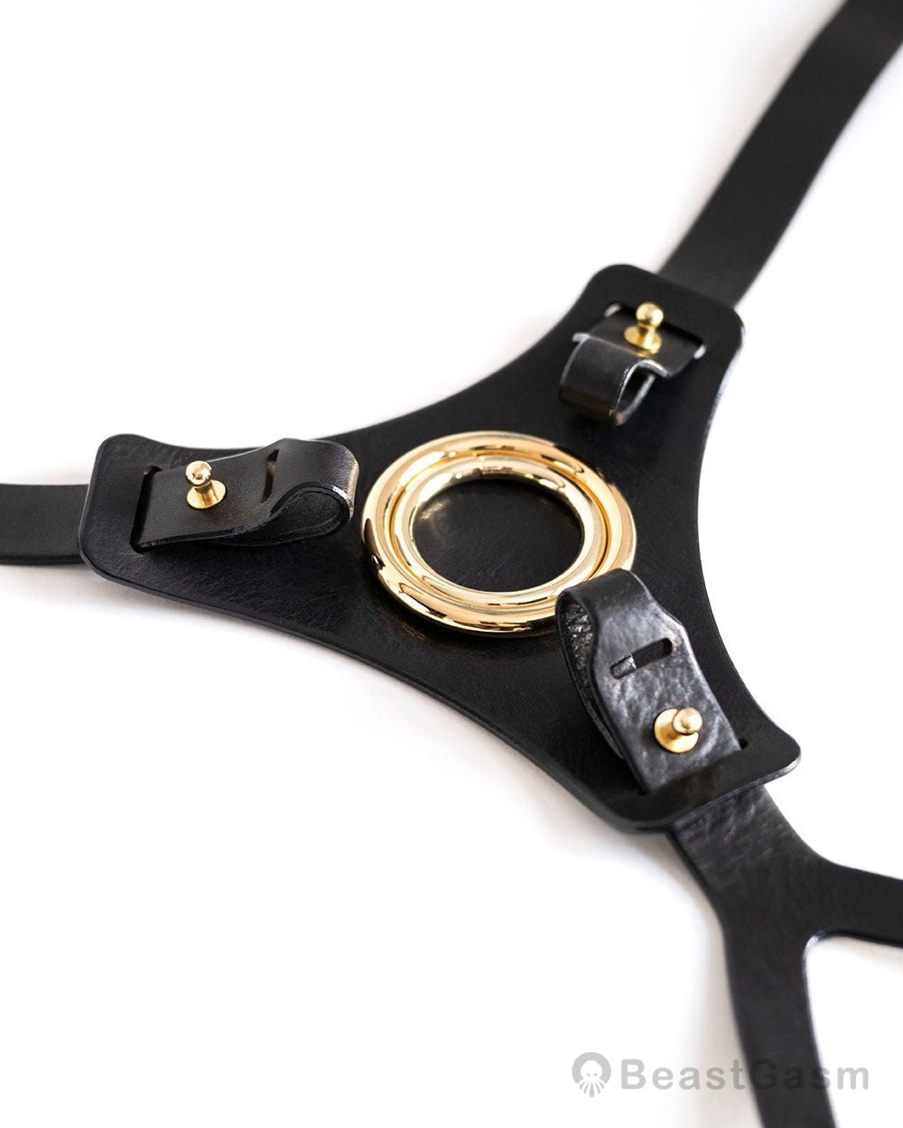 Luxury Female Strap On Harness with Dildo （Without dildos） - Black - BeastGasm