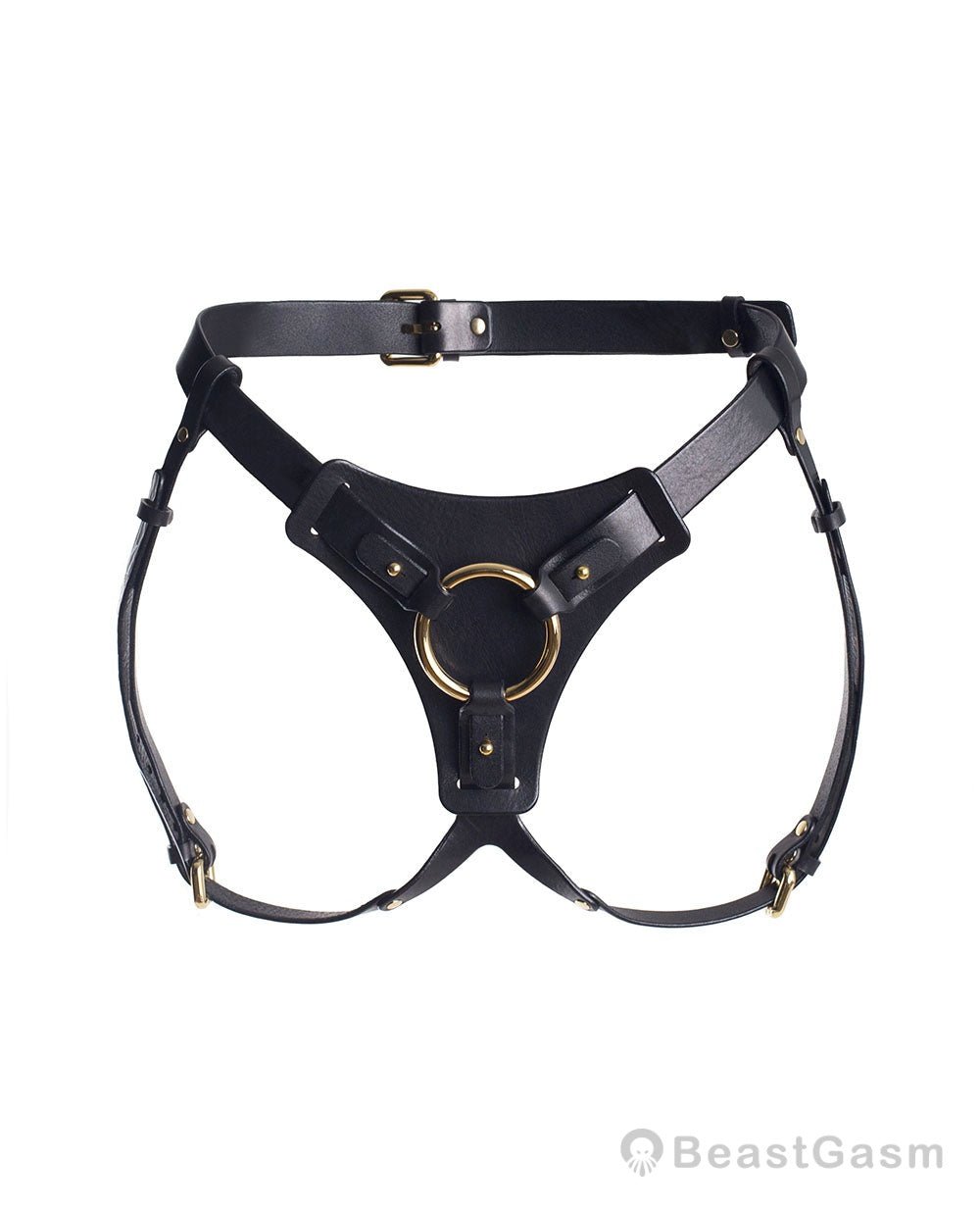 Luxury Female Strap On Harness with Dildo （Without dildos） - Black - BeastGasm