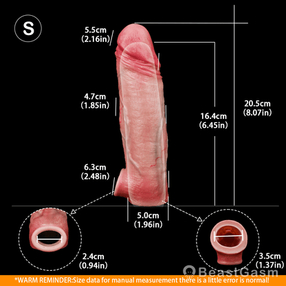 💎 Marnov Muscle-Flex Platinum Silicone Cock Sleeve - BeastGasm