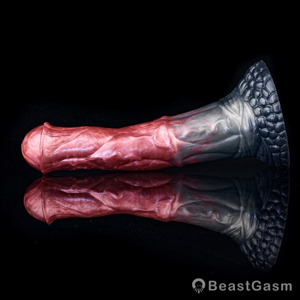 🐎 Metallic Red Horse Dildo – Realistic, Wild, and Ready - BeastGasm