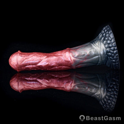 🐎 Metallic Red Horse Dildo – Realistic, Wild, and Ready - BeastGasm